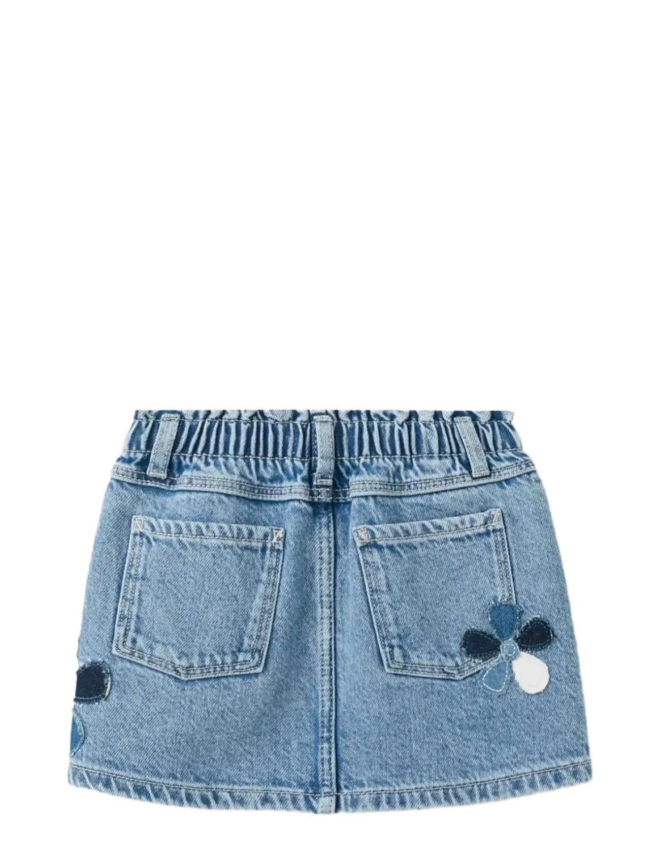 Mango - Denim skirt with flower detail - denimnederdele - open blue - 1