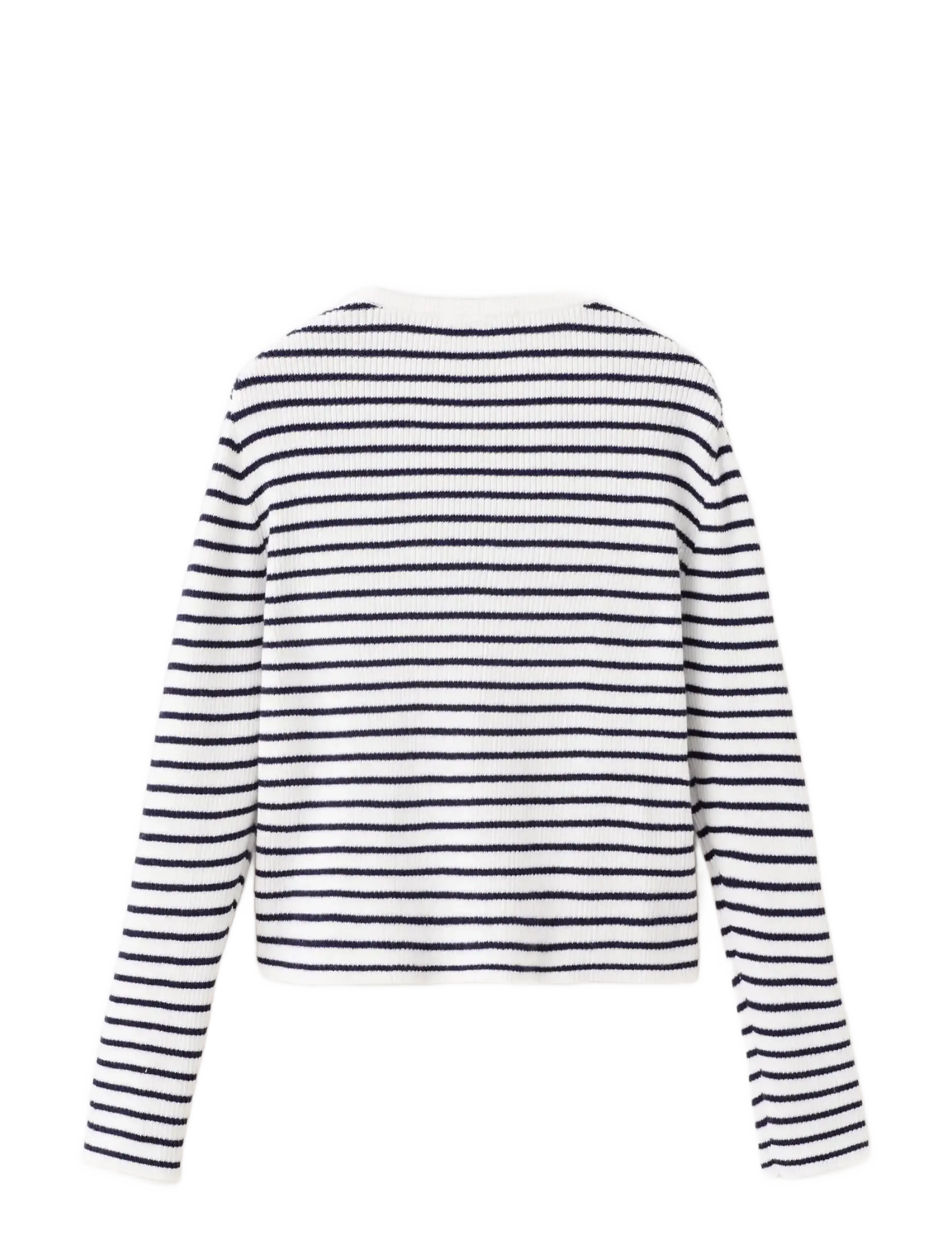 Mango - Stripped knit cardigan - cardigans - natural white - 1