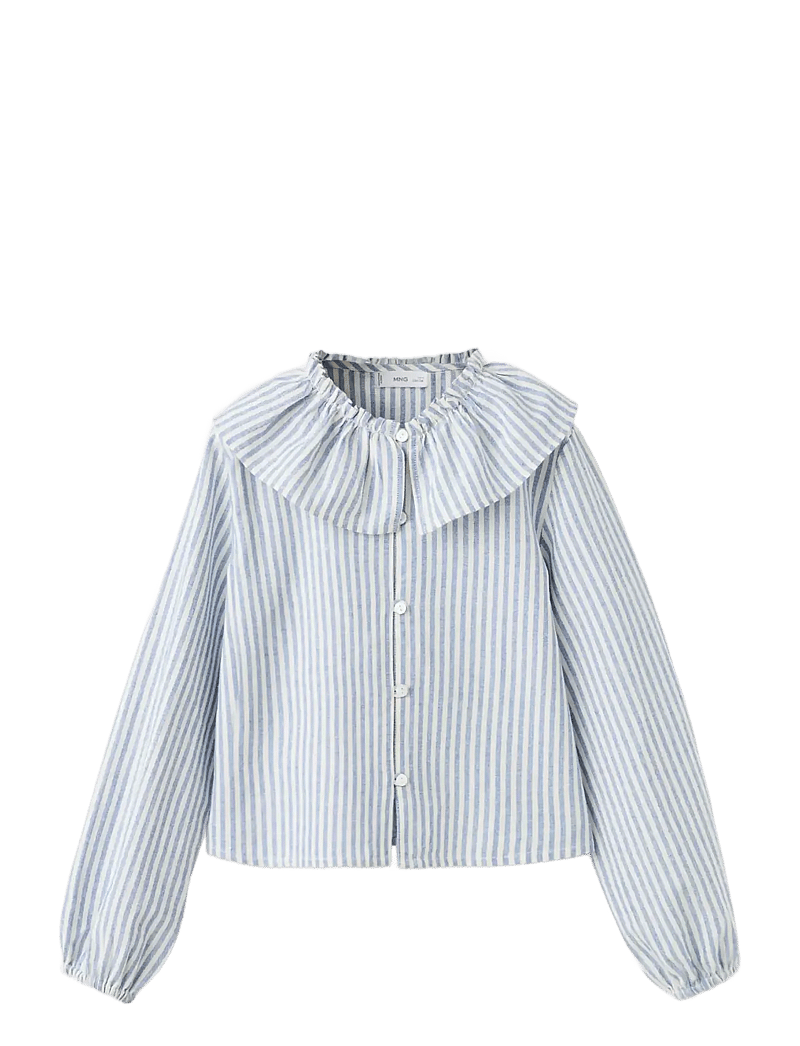 Mango - Babydoll stripe shirt - langærmede skjorter - medium blue - 0