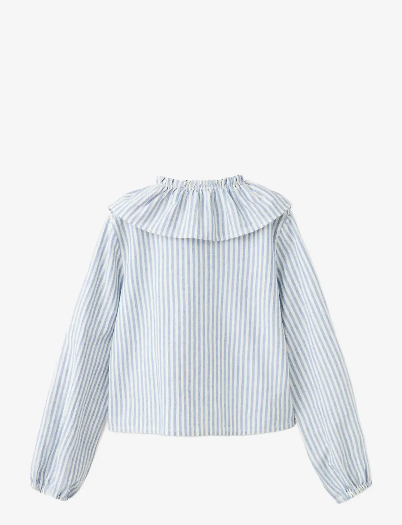 Mango - Babydoll stripe shirt - langærmede skjorter - medium blue - 1