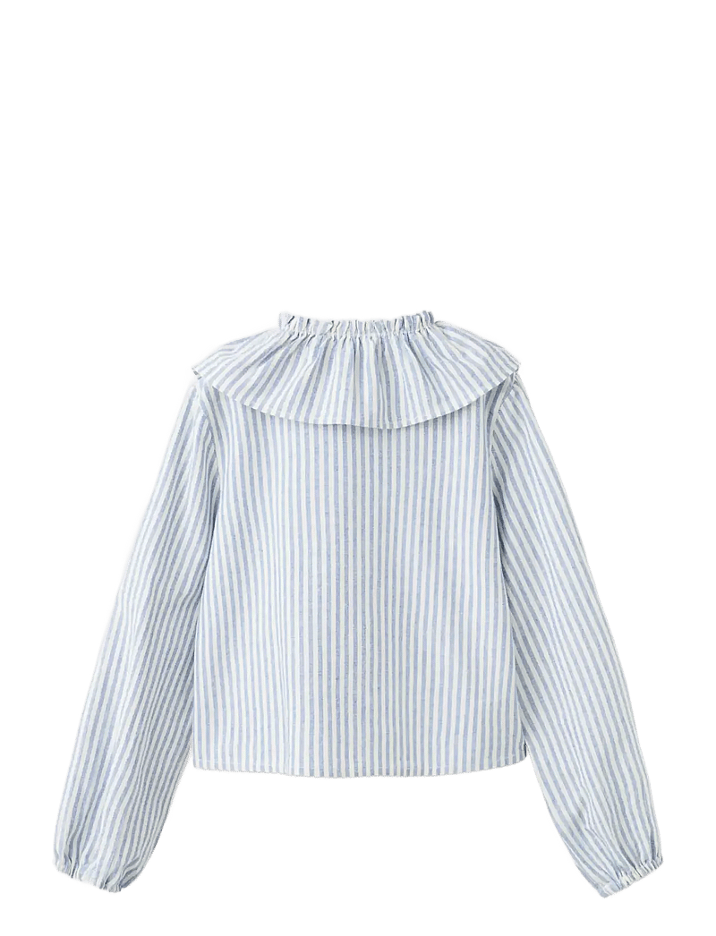 Mango - Babydoll stripe shirt - langærmede skjorter - medium blue - 1