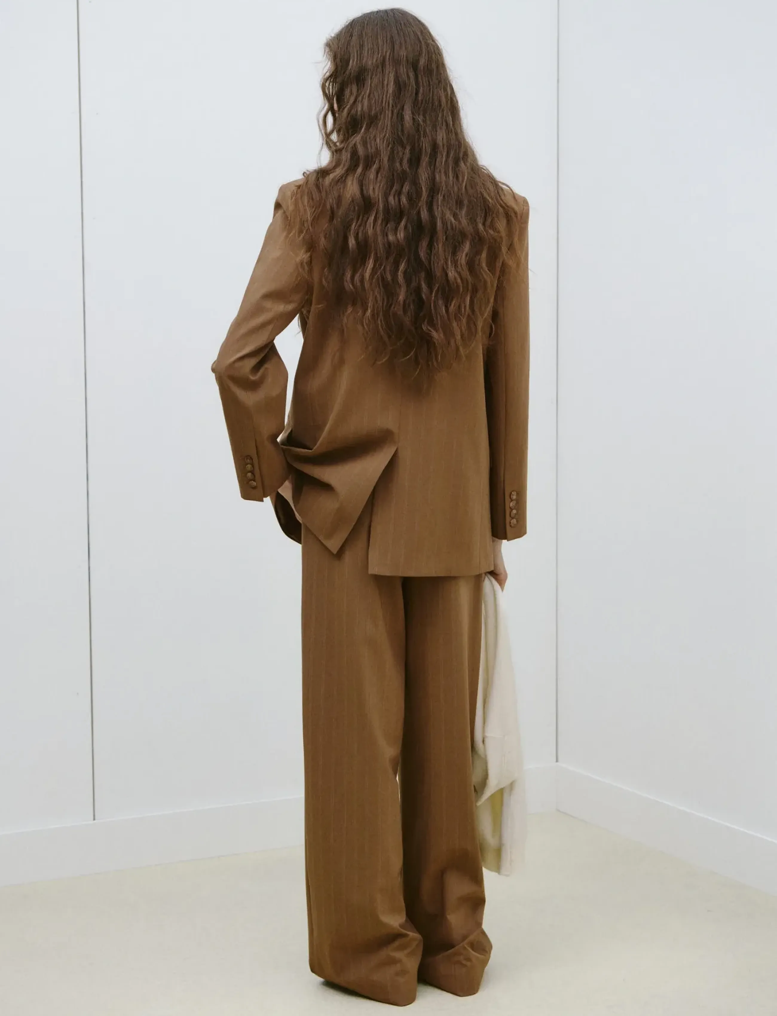 Mango - Pinstripe suit blazer - einreihige blazer - dark brown - 2