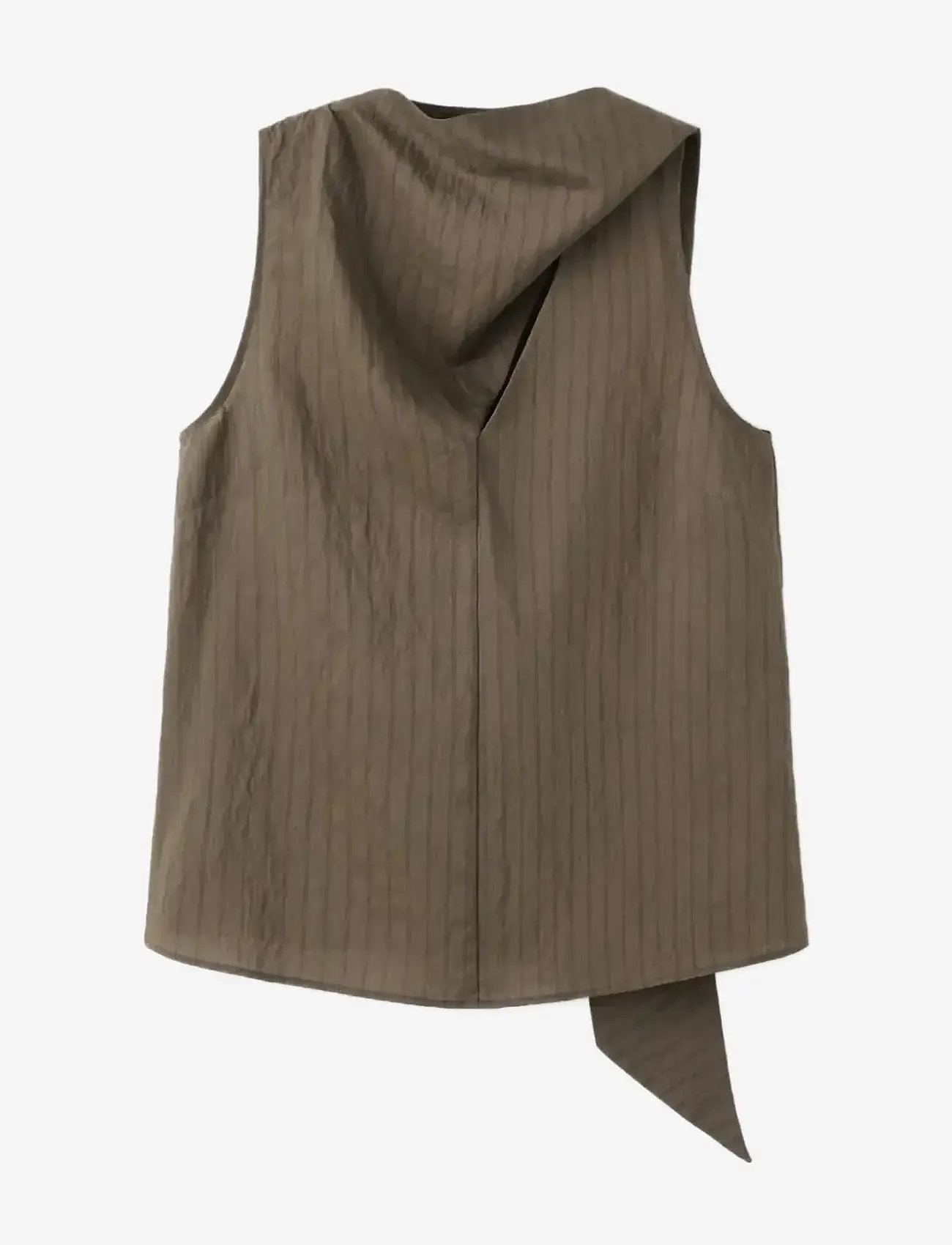 Mango - Striped foulard top - Ærmeløse bluser - brown - 1