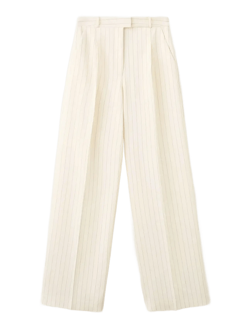 Mango - Pinstripe suit trousers - habitbukser - natural white - 1