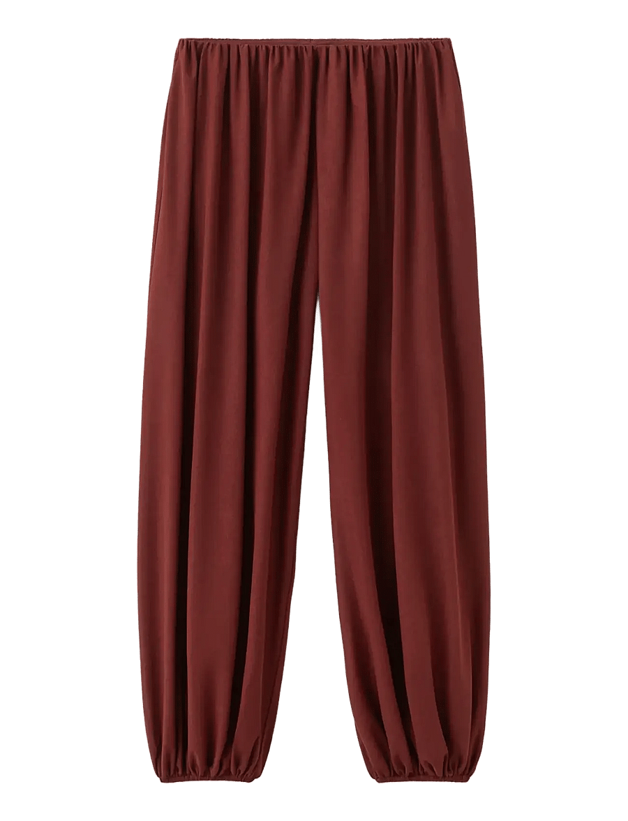 Mango - Mid-rise harem pants - barrelbyxor - rust - copper - 1