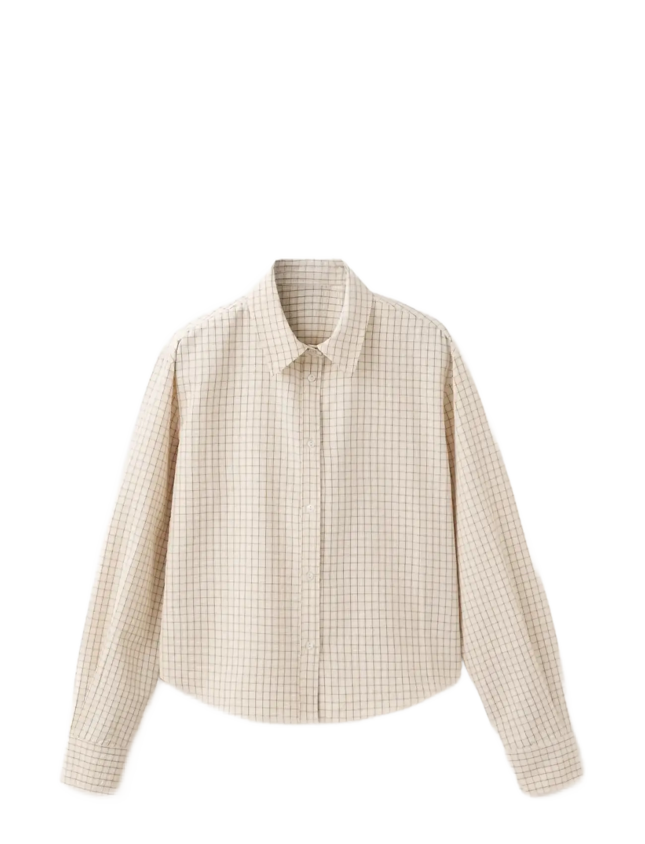 MANGO Straight Checkered Shirt Braun - XS - Damen