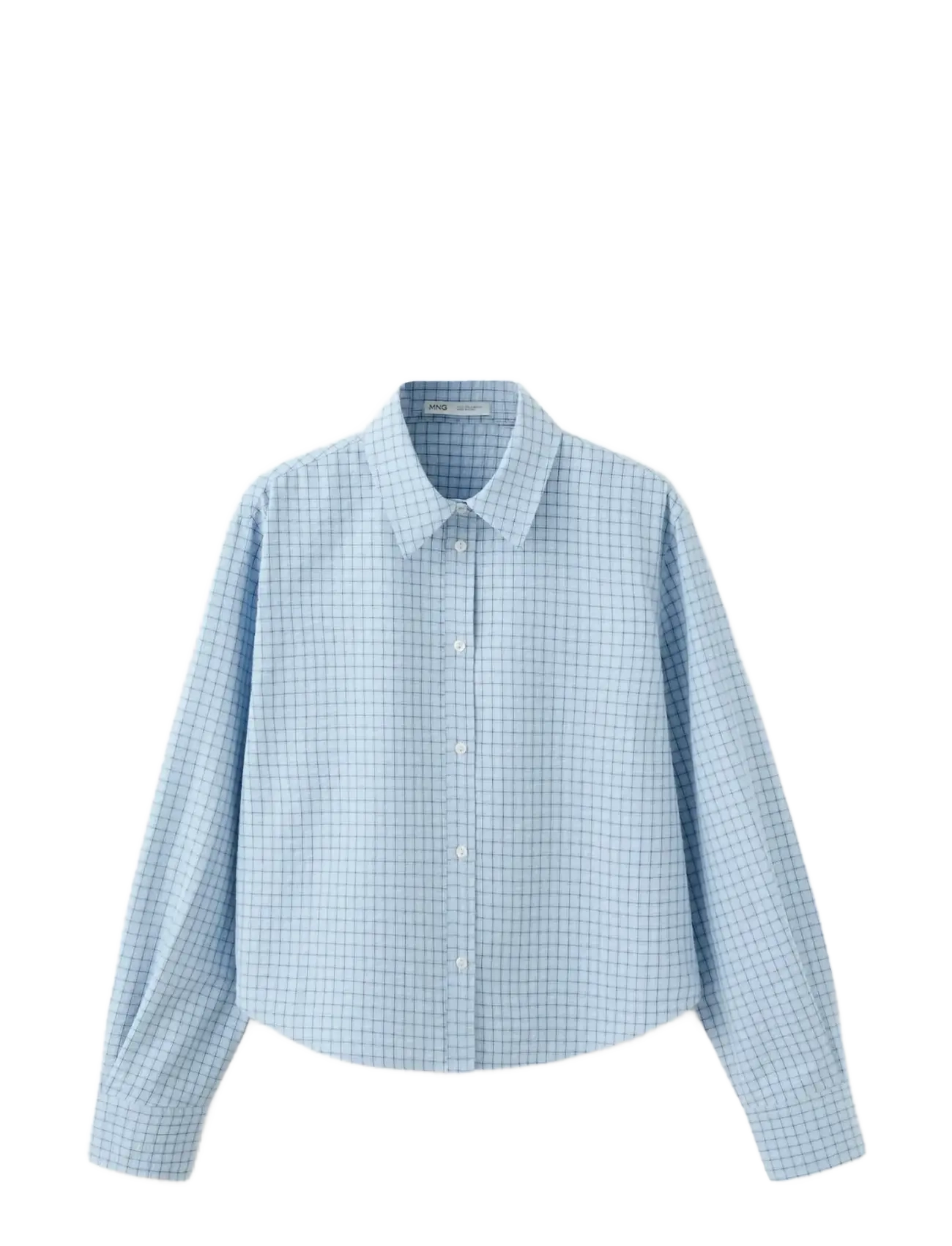 Mango Straight checkered shirt - Business tøj - LT-PASTEL BLUE / blue