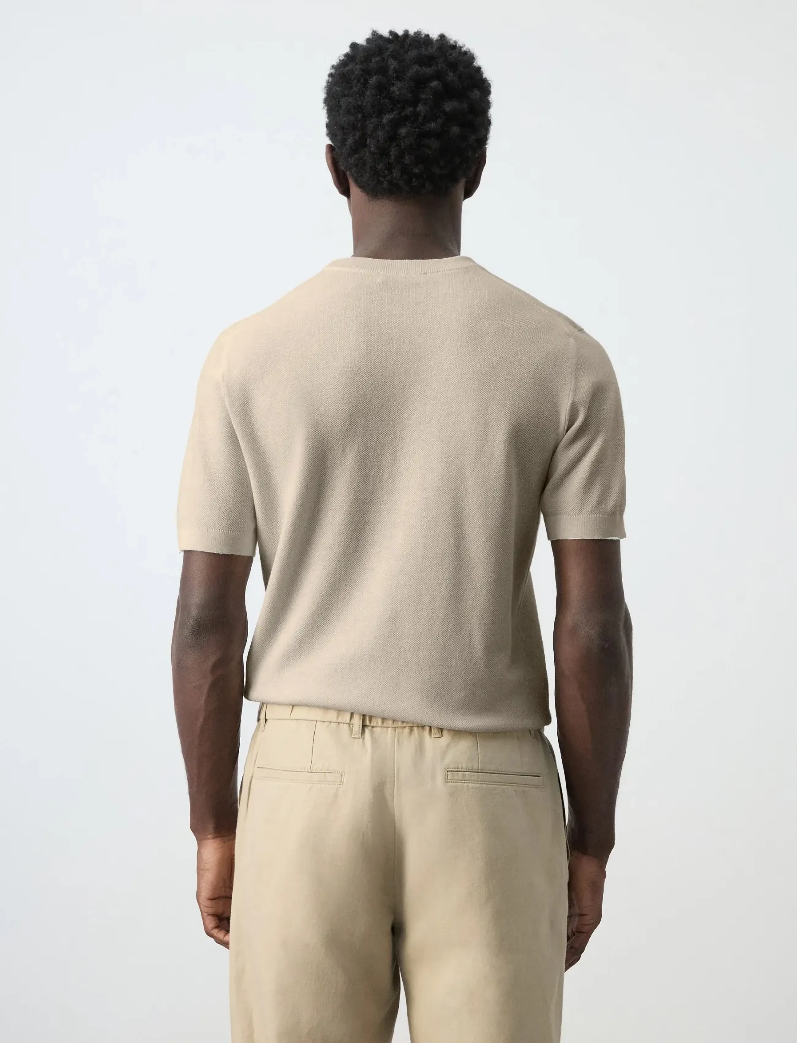 Mango - Cotton fine-knit t-shirt - laveste priser - light beige - 2