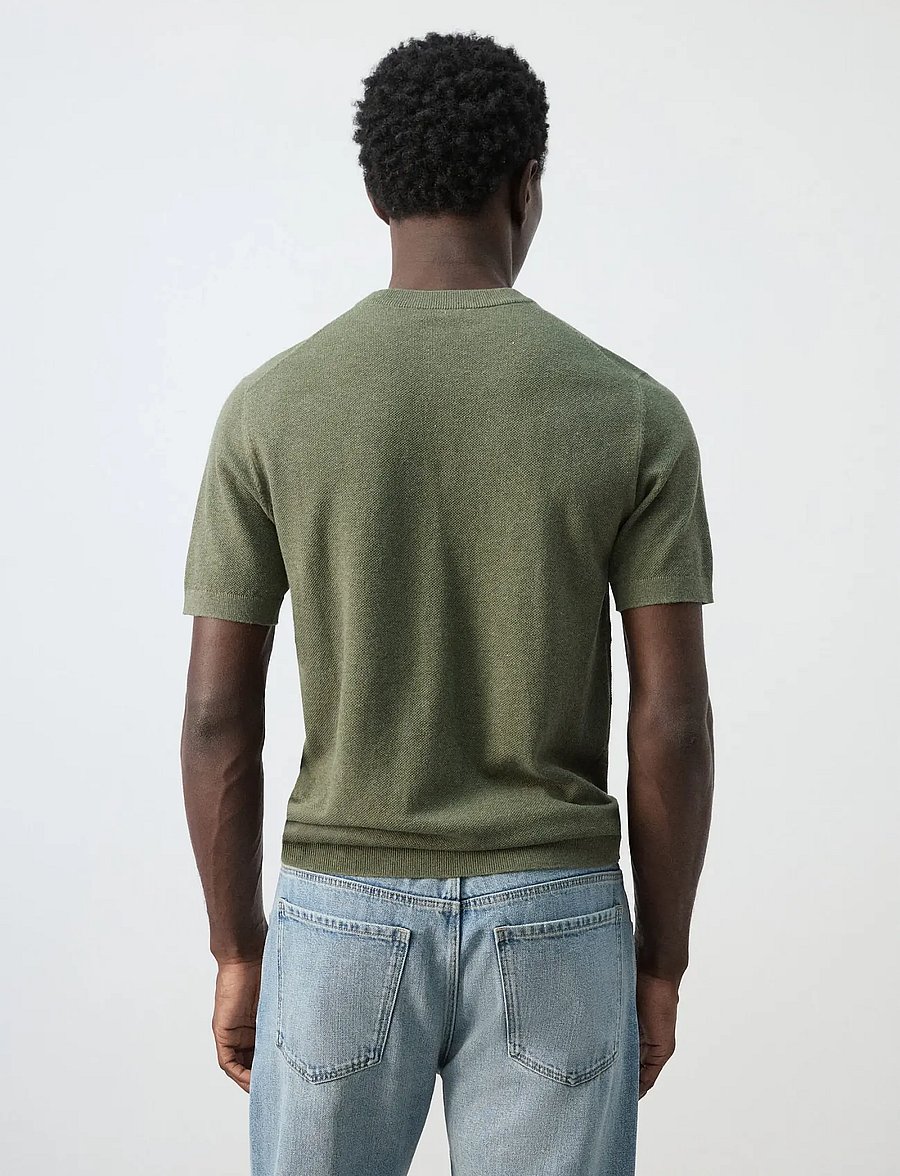Mango - Cotton fine-knit t-shirt - kortærmede t-shirts - medium green - 2