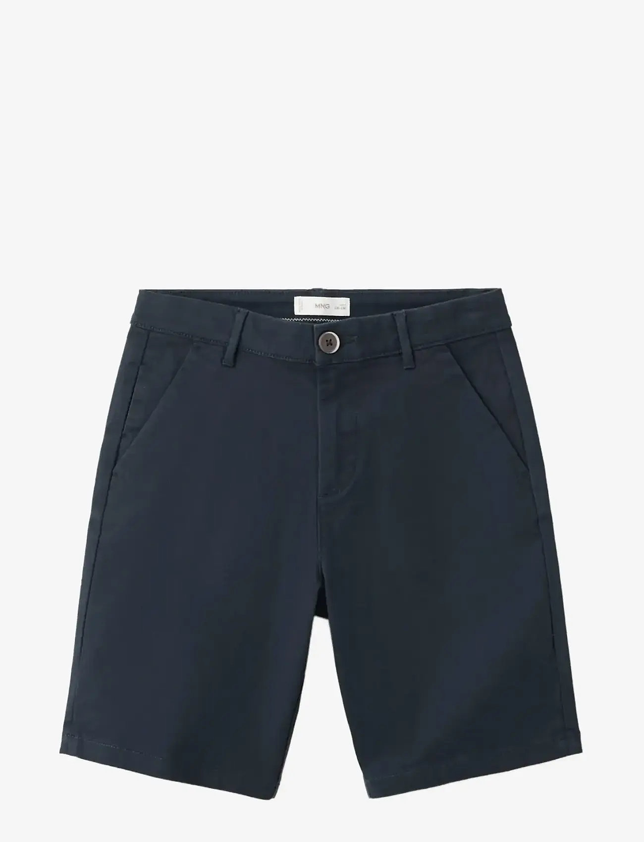 Mango - Cotton Bermuda shorts - chino shorts - navy - 0