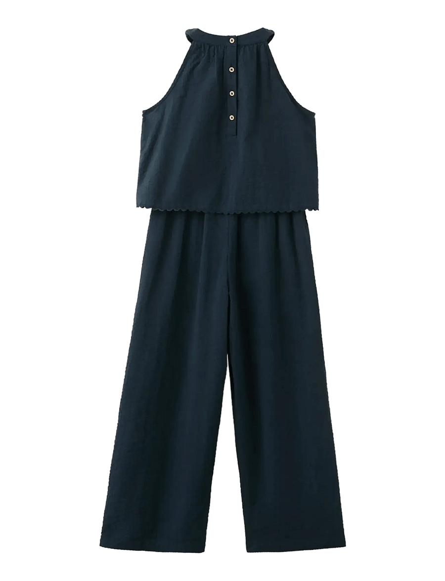 Mango - Halter long jumpsuit - byxdress - navy - 2