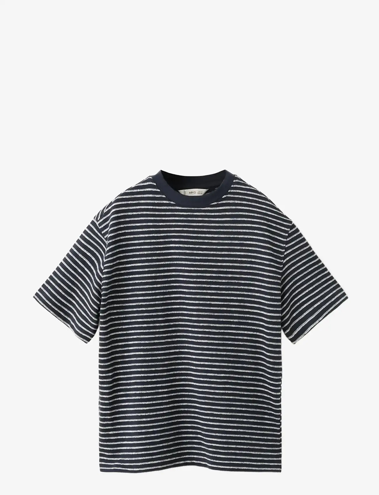 Mango - Striped T-shirt - kortærmede t-shirts - navy - 1