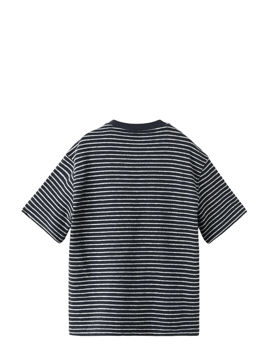 Mango - Striped T-shirt - kortärmade t-shirts - navy - 2