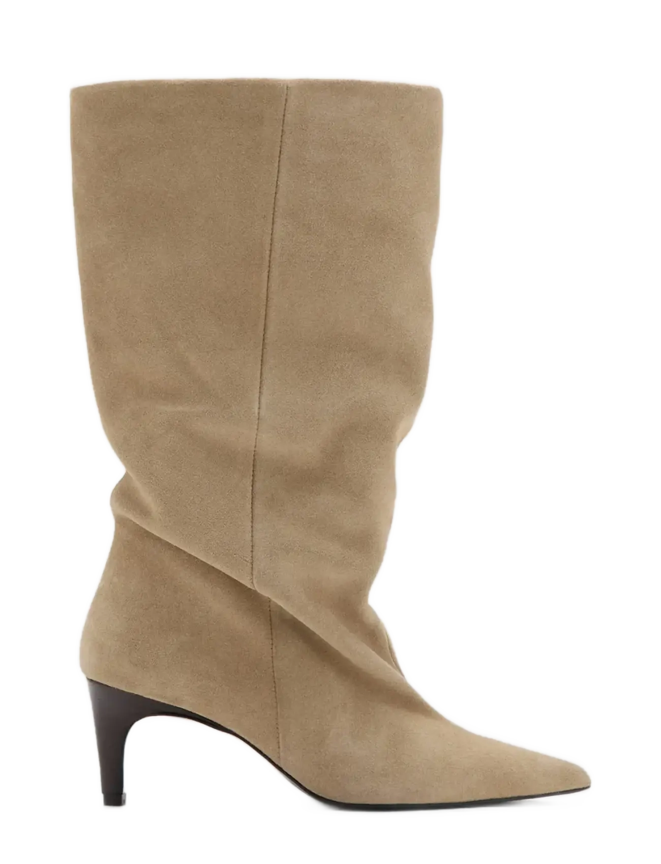 Mango Slouchy suede ankle boot - Shoes - LT PASTEL BROWN / brown