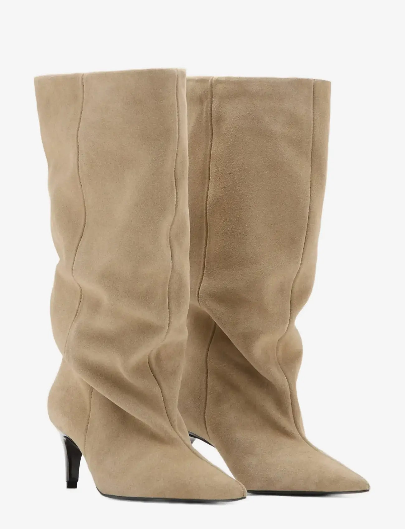 Mango - Slouchy suede ankle boot - støvletter - lt pastel brown - 1