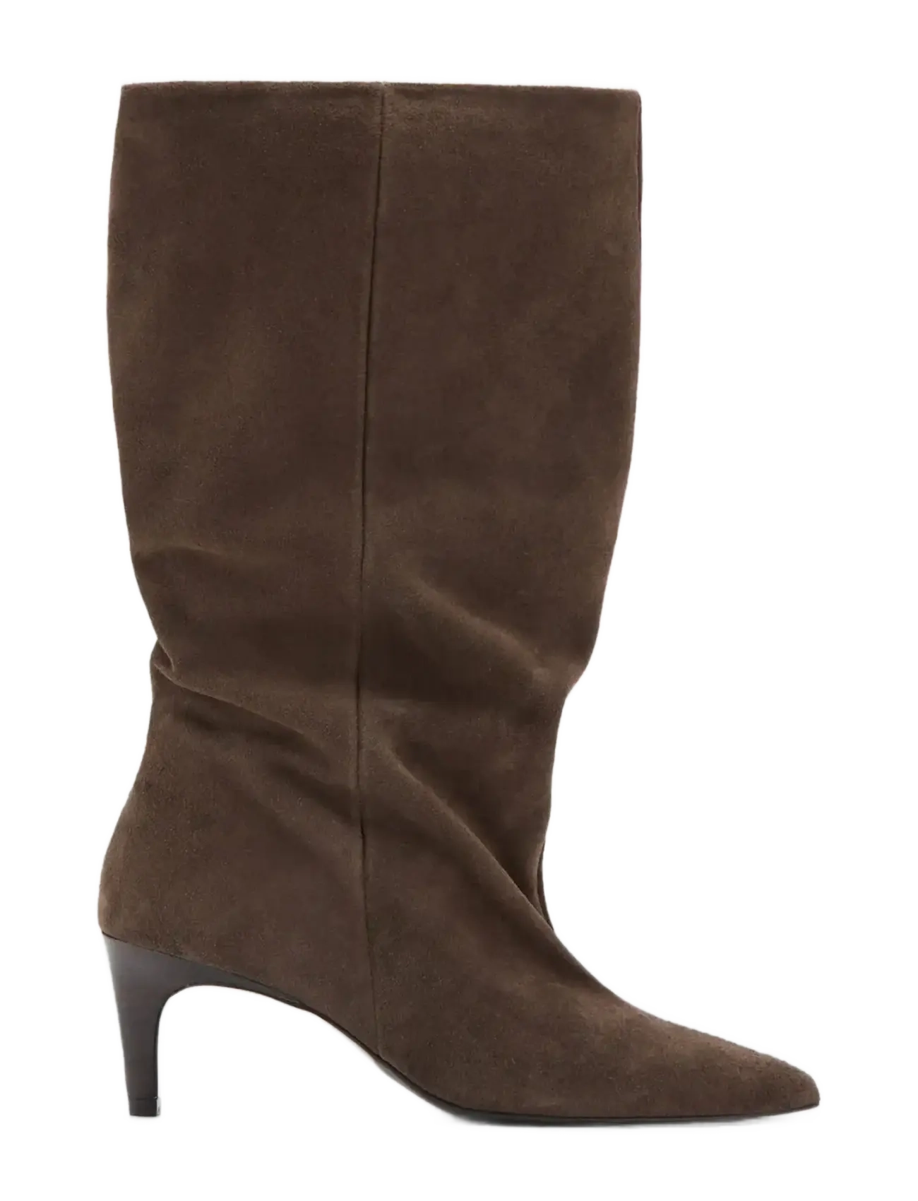 Mango Slouchy Suede Ankle Boot, 36, Boots, Braun - Boots With Heel, Frauen