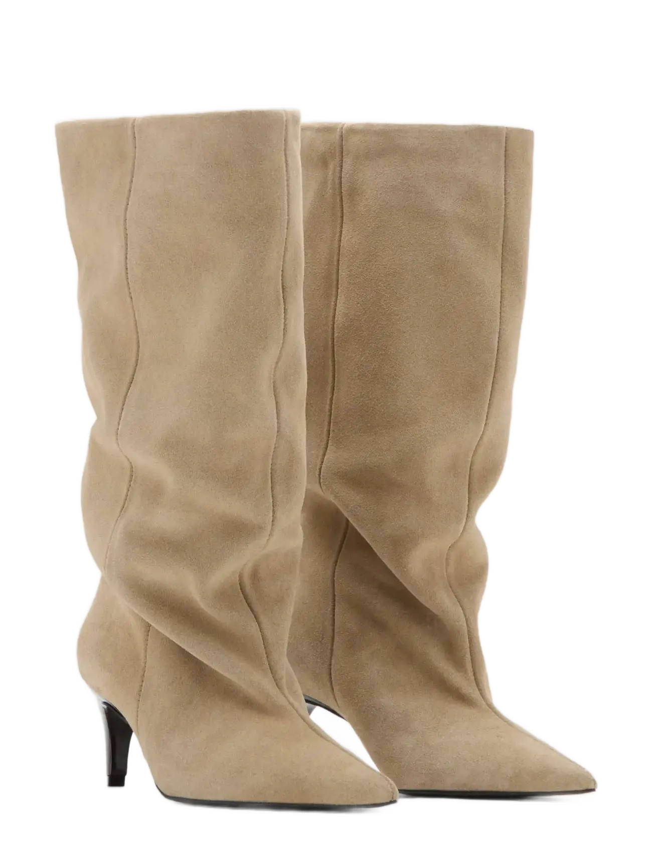 Mango - Slouchy suede ankle boot - stövletter - sand - 1