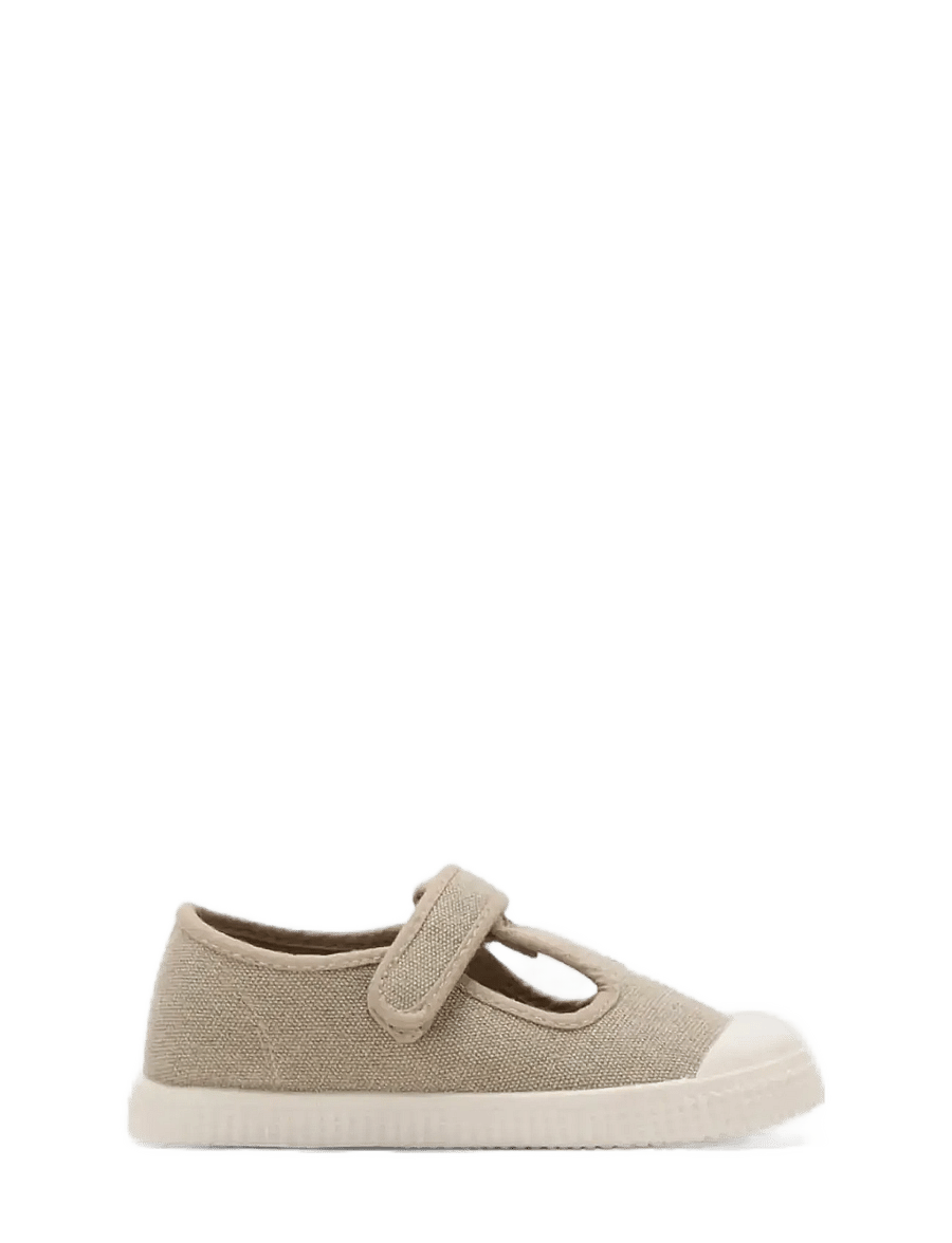 Mango - Velcro fastening straps sneakers - canvas-sneaker - lt pastel brown - 0