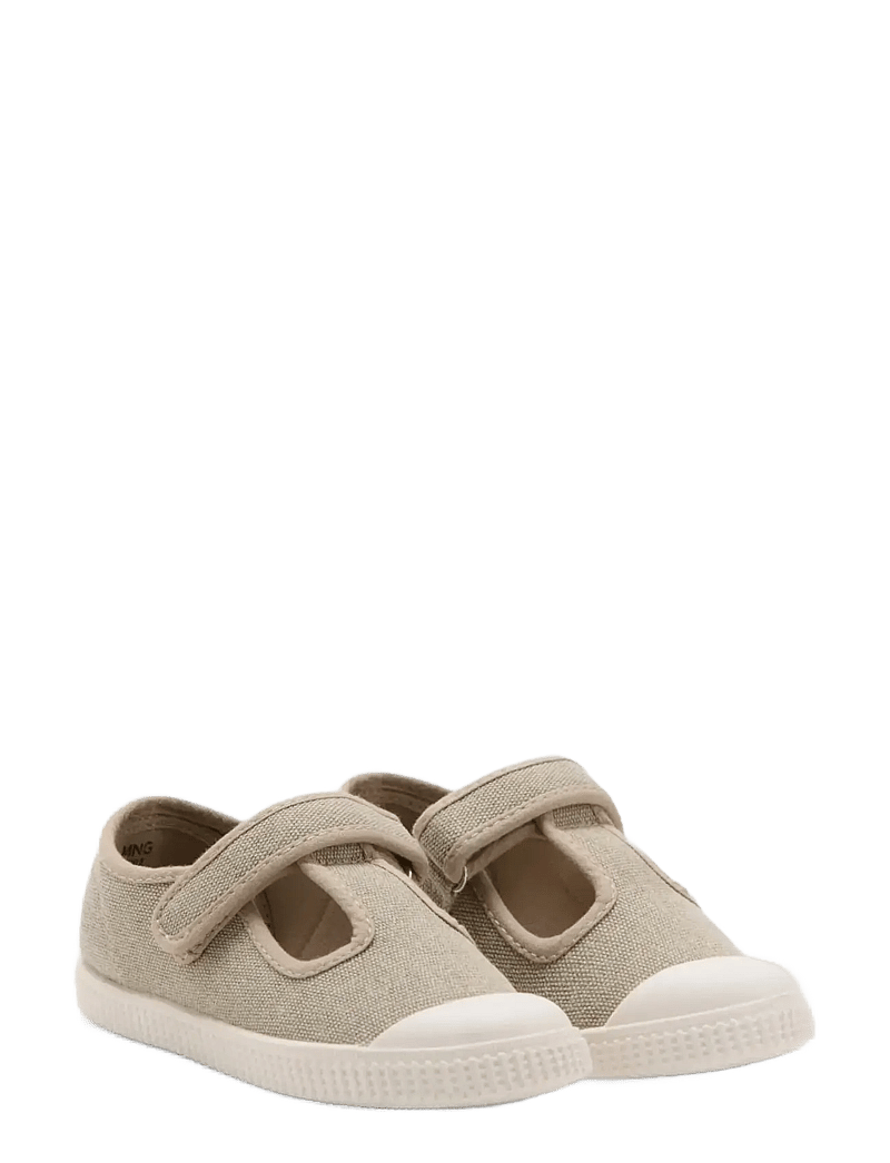 Mango - Velcro fastening straps sneakers - canvas-sneaker - lt pastel brown - 1