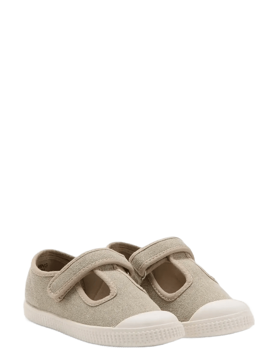 Mango - Velcro fastening straps sneakers - canvas-sneaker - lt pastel brown - 1