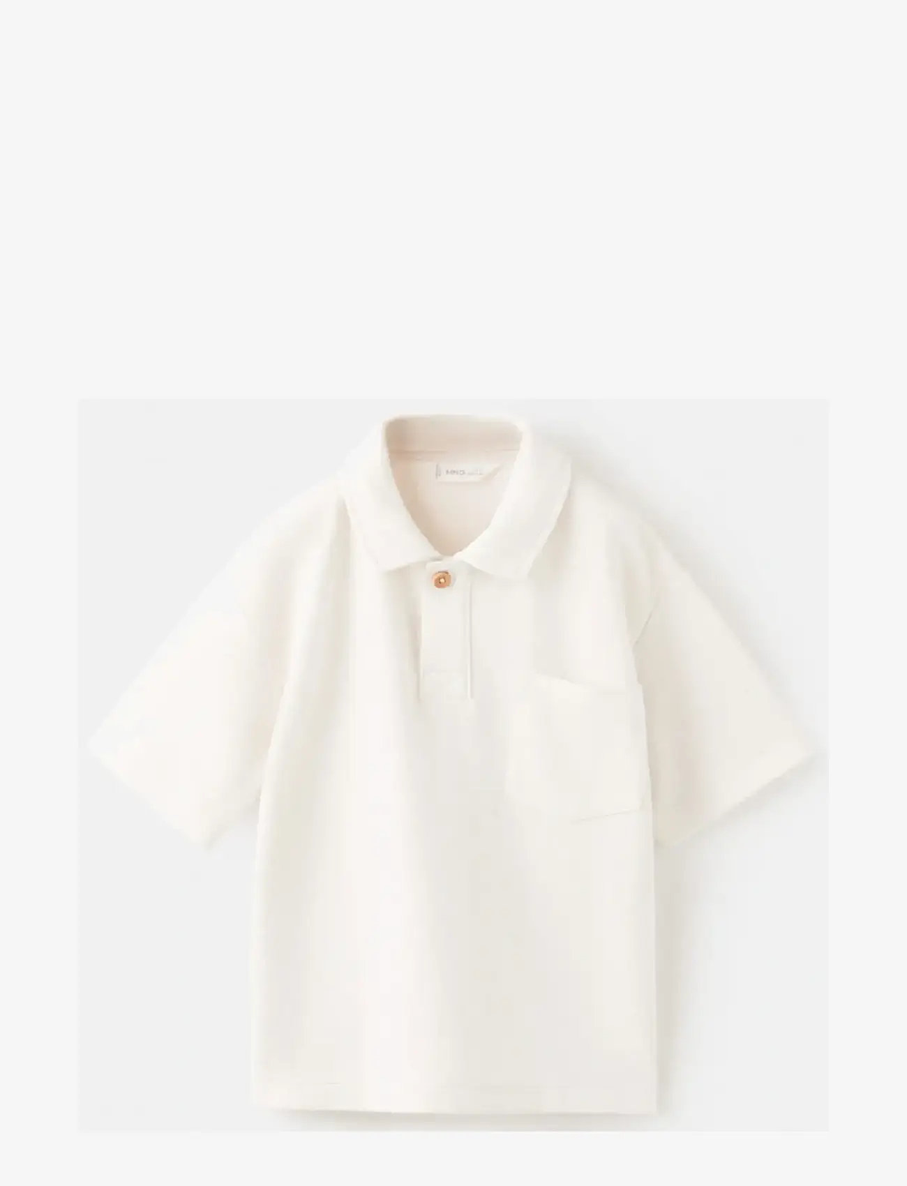 Mango - Chest-pocket cotton pocket polo shirt - kortærmede poloer - light beige - 1