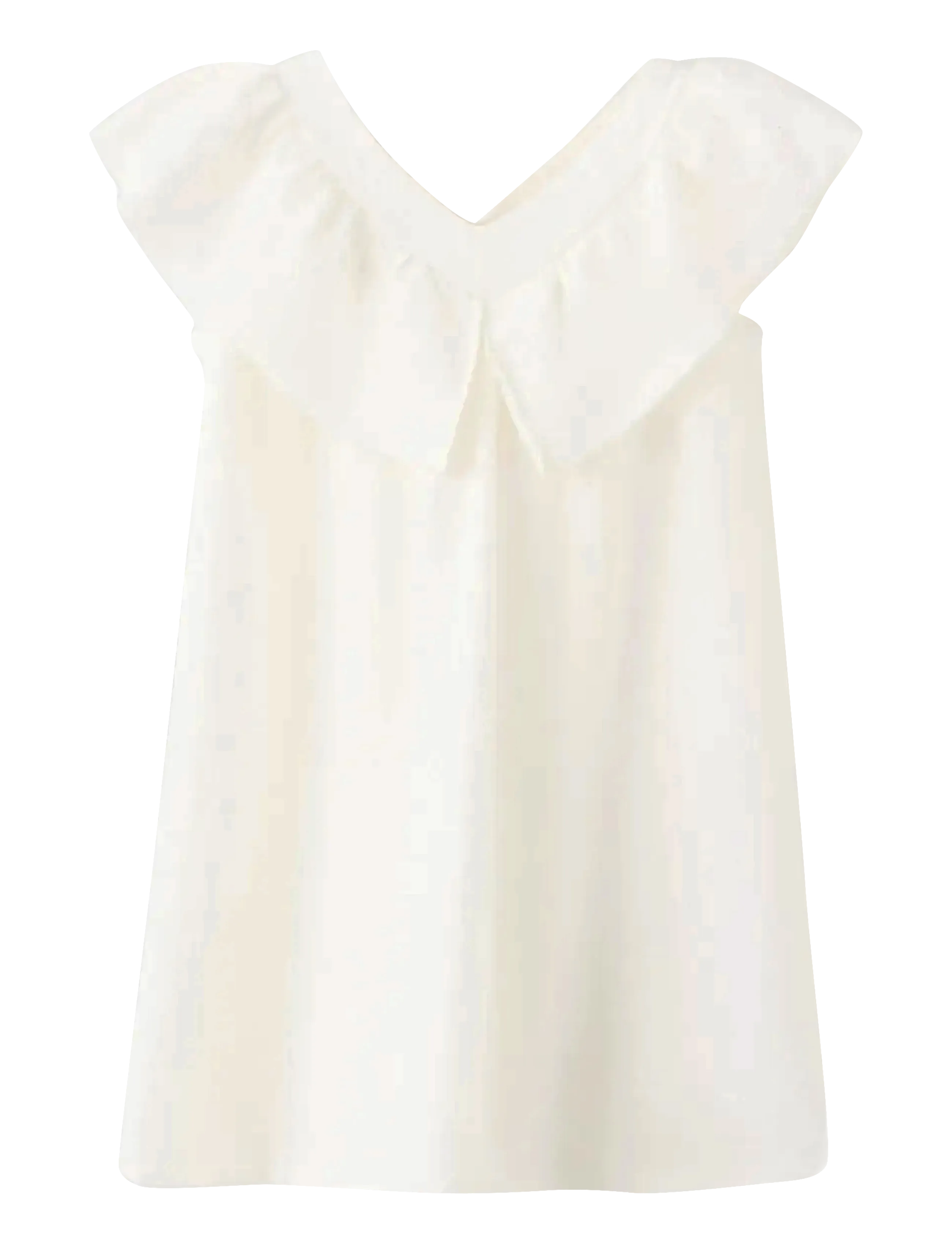 Mango Frill Cotton Dress, Børn, Flæsekjole, Cream, Str: 18-24M