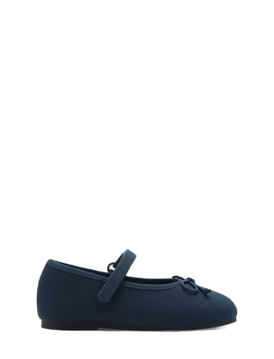 Mango - Ballerinas with strip and bow detail - ballerinaskor & slip-ons - medium blue - 0