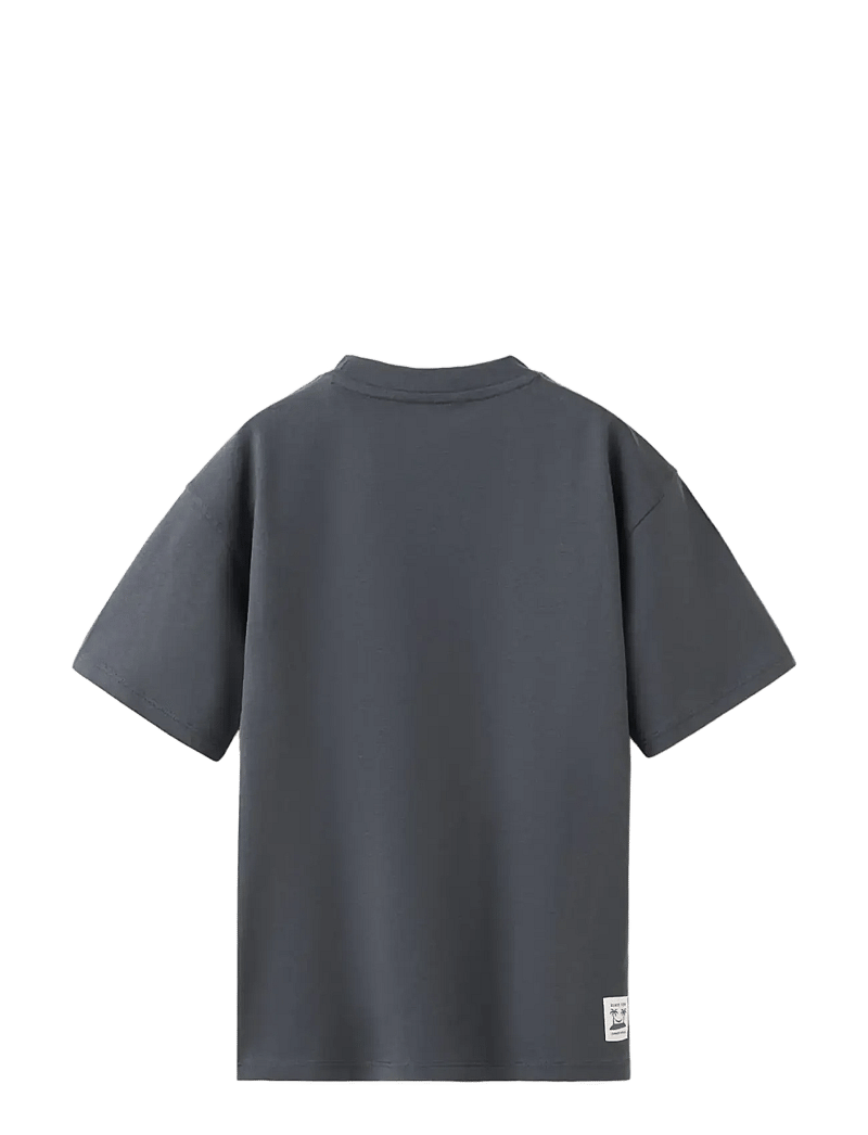 Mango - Printed cotton-blend t-shirt - kortærmede t-shirts - charcoal - 1