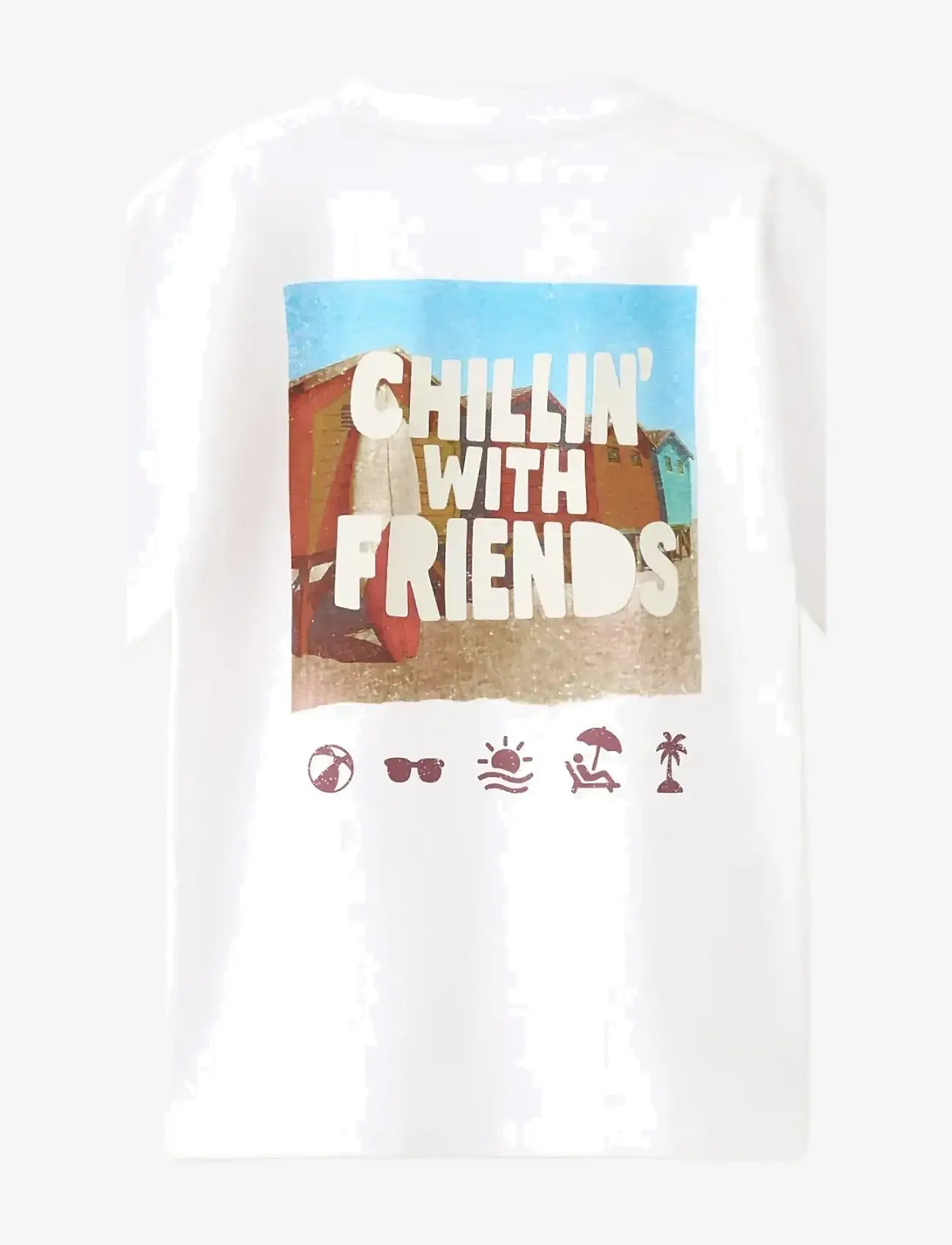 Mango - Printed cotton-blend t-shirt - kortærmede t-shirts - white - 2