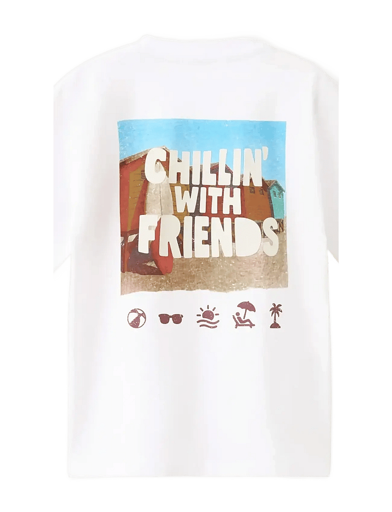 Mango - Printed cotton-blend t-shirt - kortærmede t-shirts - white - 2
