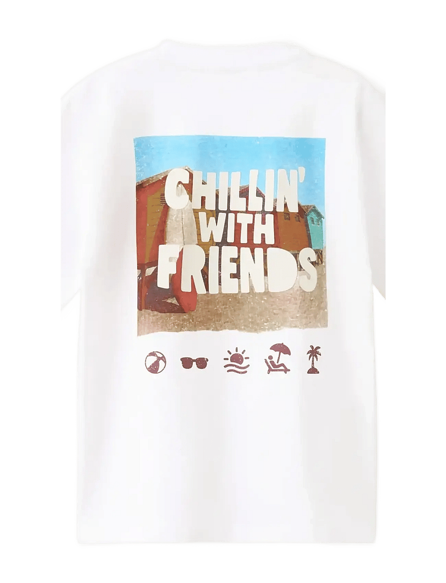 Mango - Printed cotton-blend t-shirt - kortærmede t-shirts - white - 2