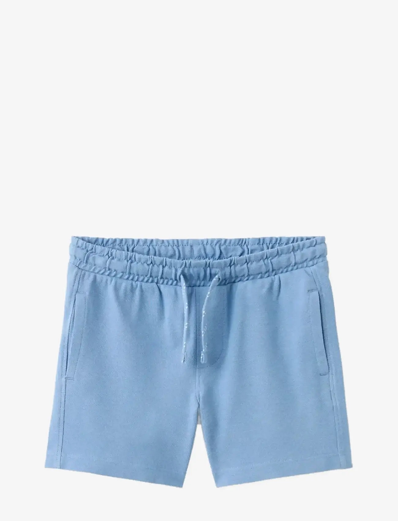 Mango - Cotton shorts with drawstring - sweatshorts - medium blue - 0