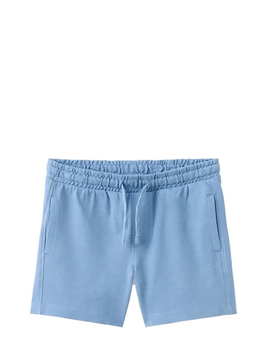 Mango - Cotton shorts with drawstring - mjukisshorts - medium blue - 0