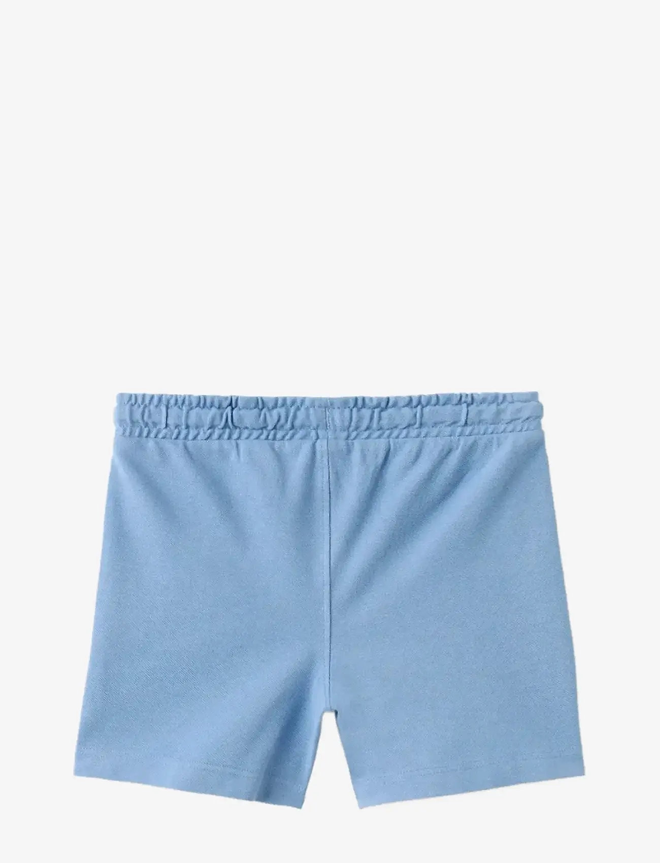 Mango - Cotton shorts with drawstring - sweatshorts - medium blue - 1