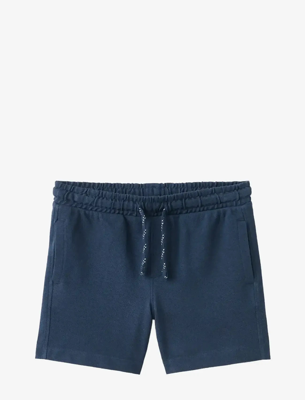 Mango - Cotton shorts with drawstring - sweatshorts - navy - 0