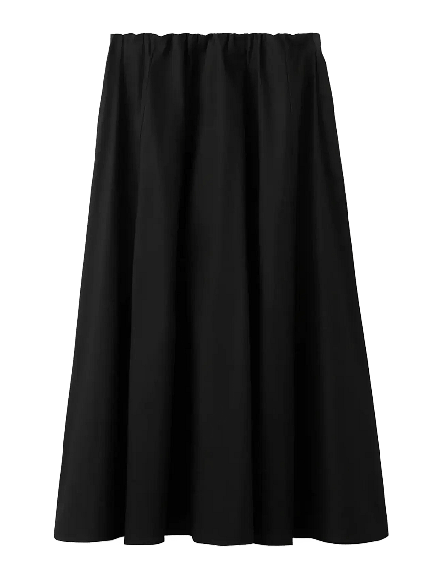 Mango - Flared cotton skirt - maxikjolar - black - 1