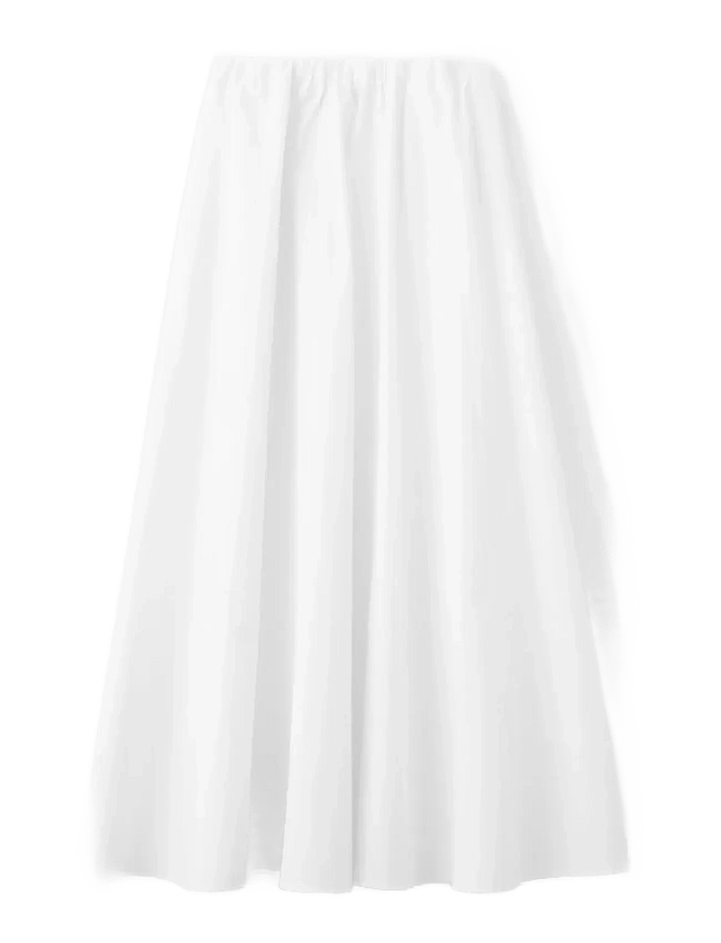 Mango - Flared cotton skirt - maxi nederdele - white - 1