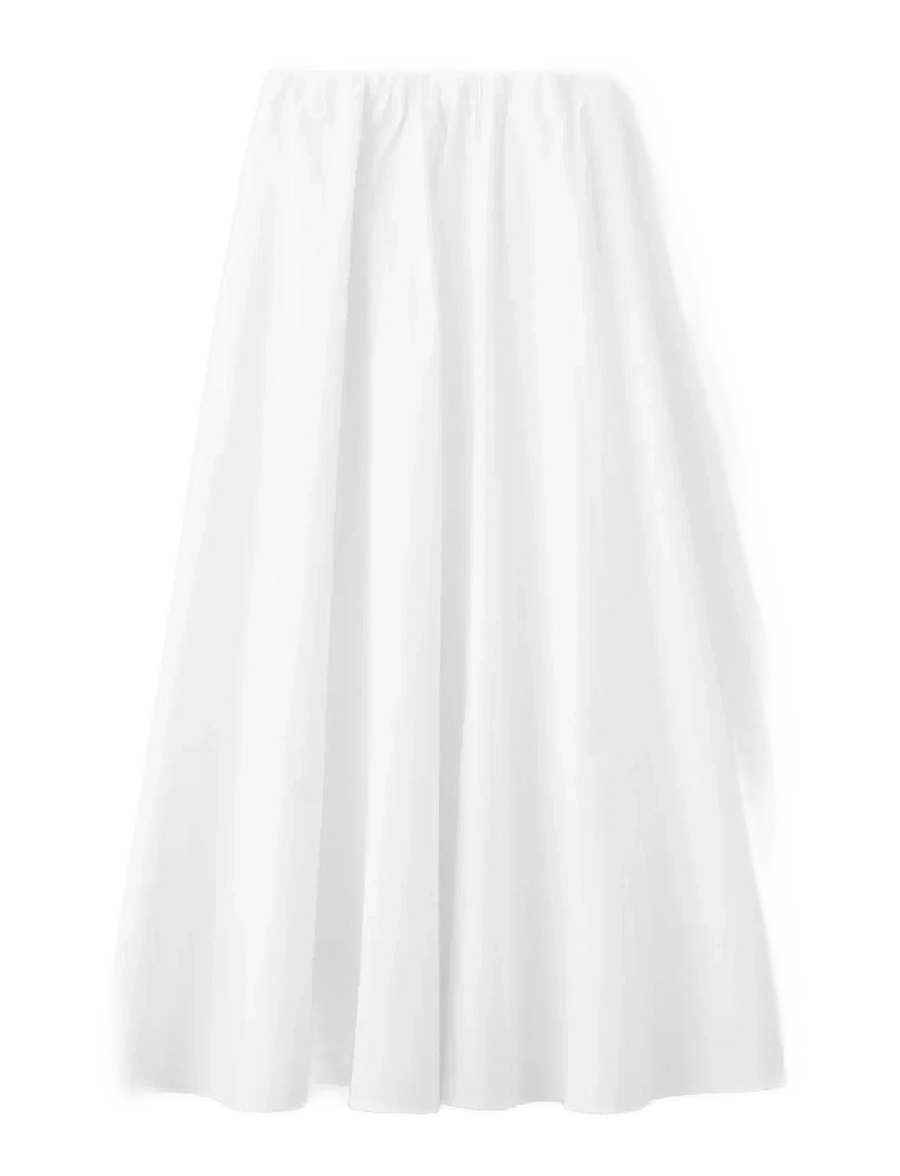 Mango - Flared cotton skirt - maxikjolar - white - 1