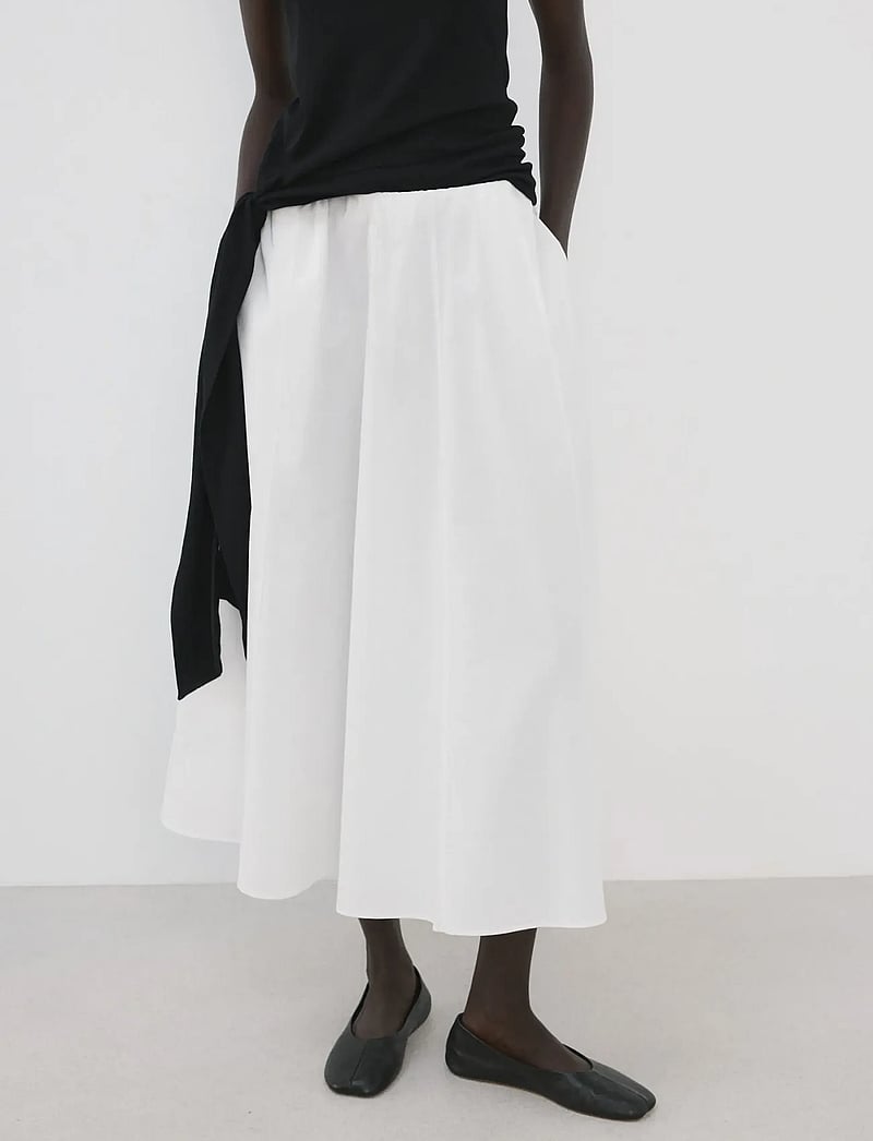 Mango - Flared cotton skirt - maxi nederdele - white - 0