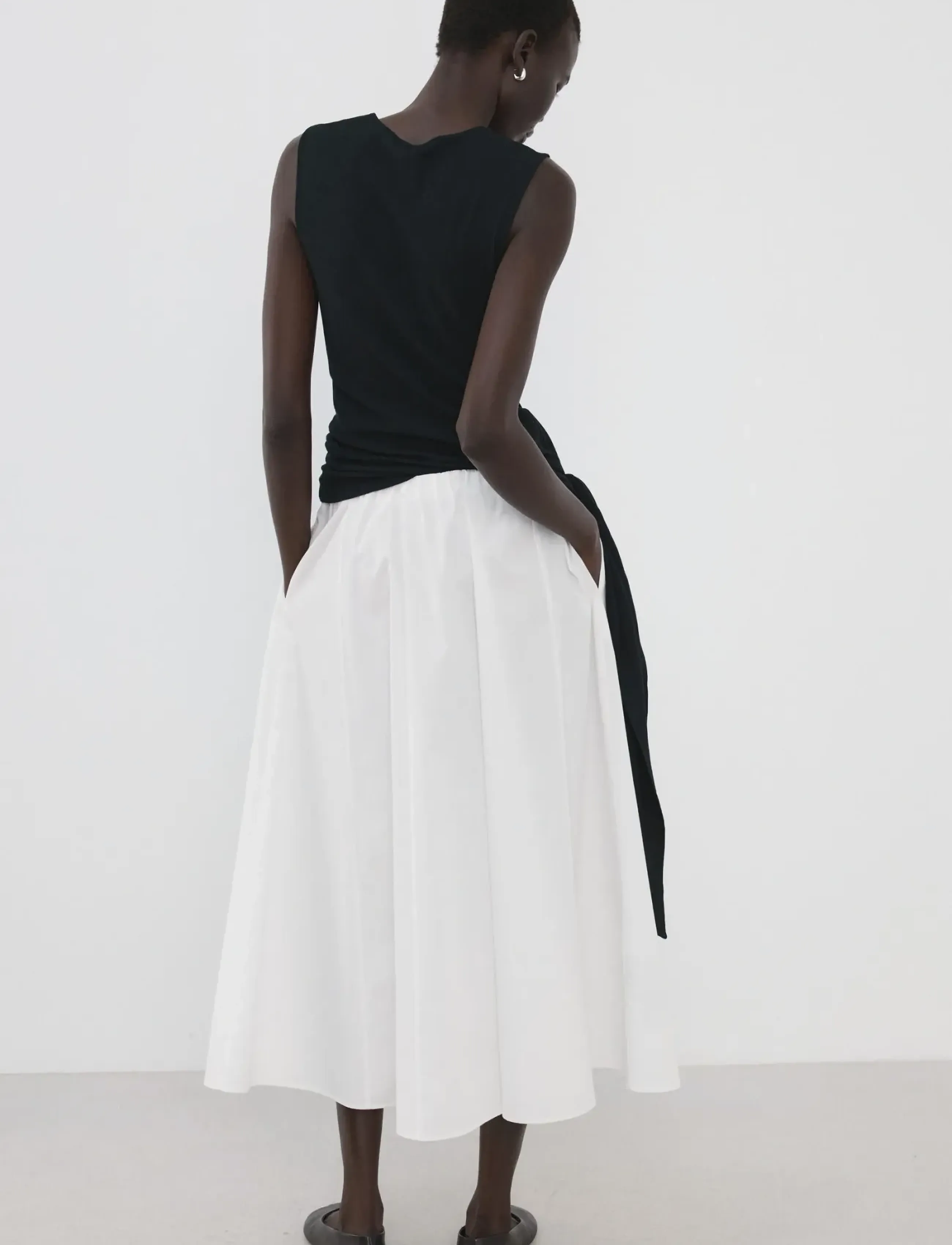 Mango - Flared cotton skirt - maxikjolar - white - 2