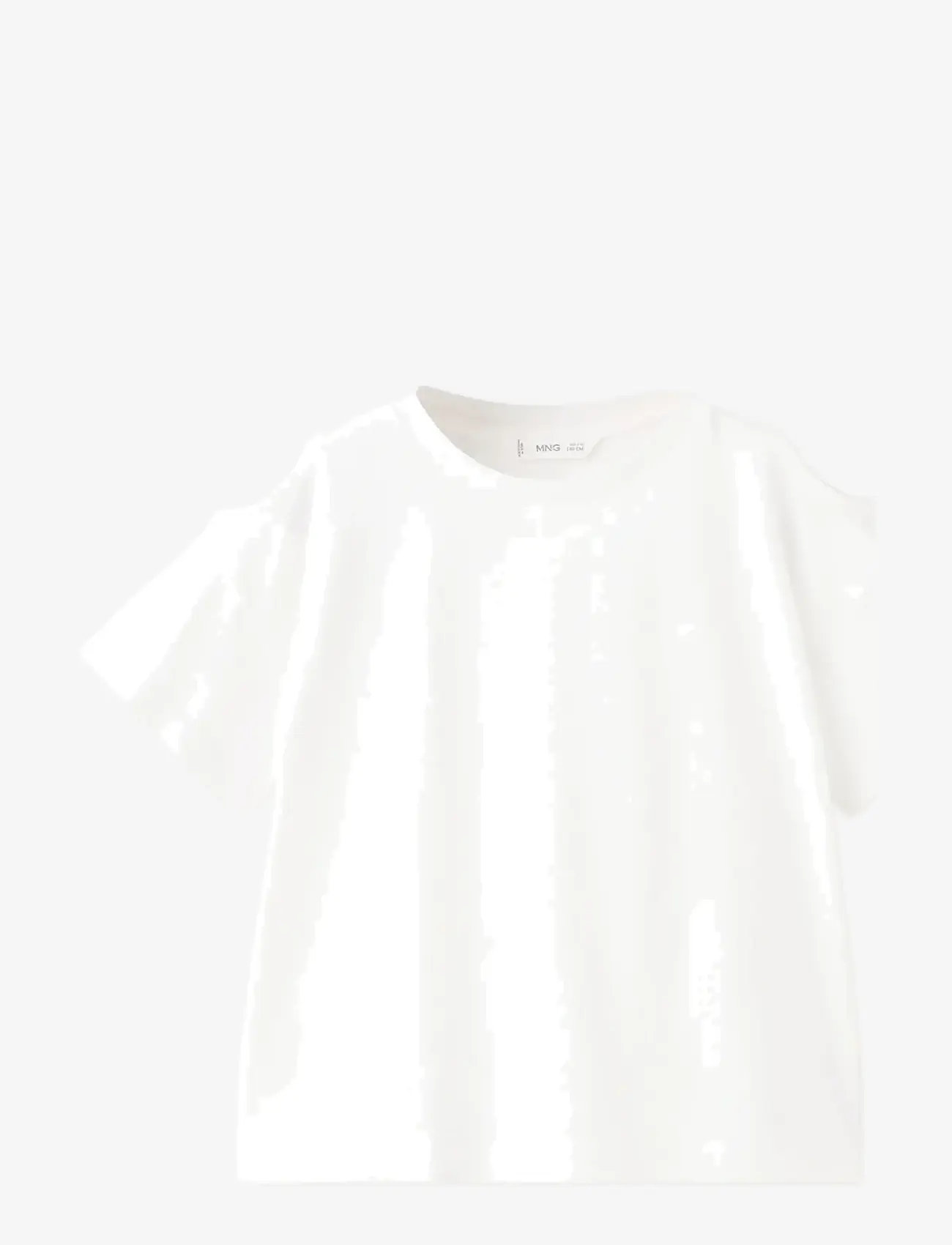 Mango - Off-the-shoulder cotton T-shirt - kortærmede t-shirts - natural white - 0