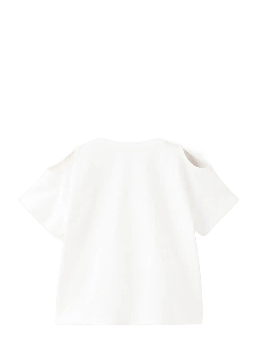 Mango - Off-the-shoulder cotton T-shirt - kortærmede t-shirts - natural white - 1