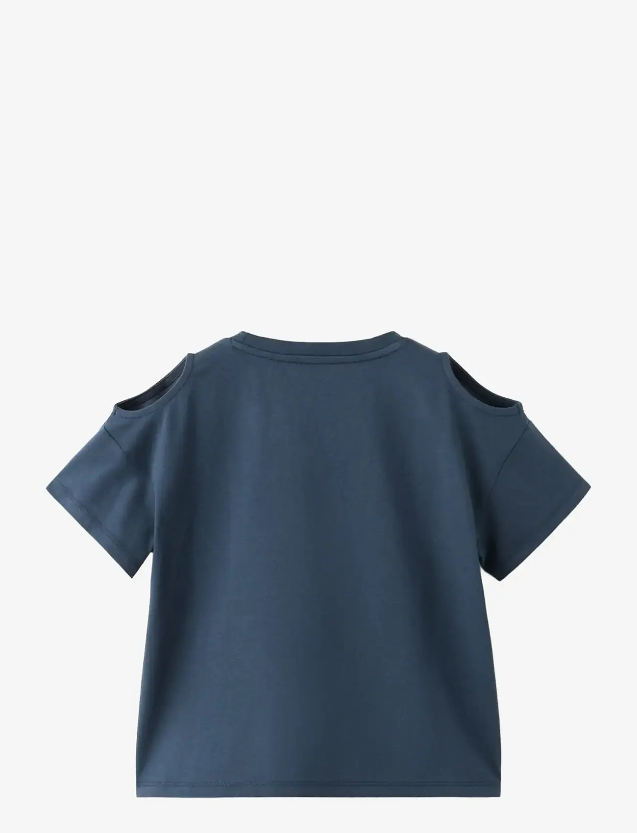 Mango - Off-the-shoulder cotton T-shirt - kortærmede t-shirts - navy - 1