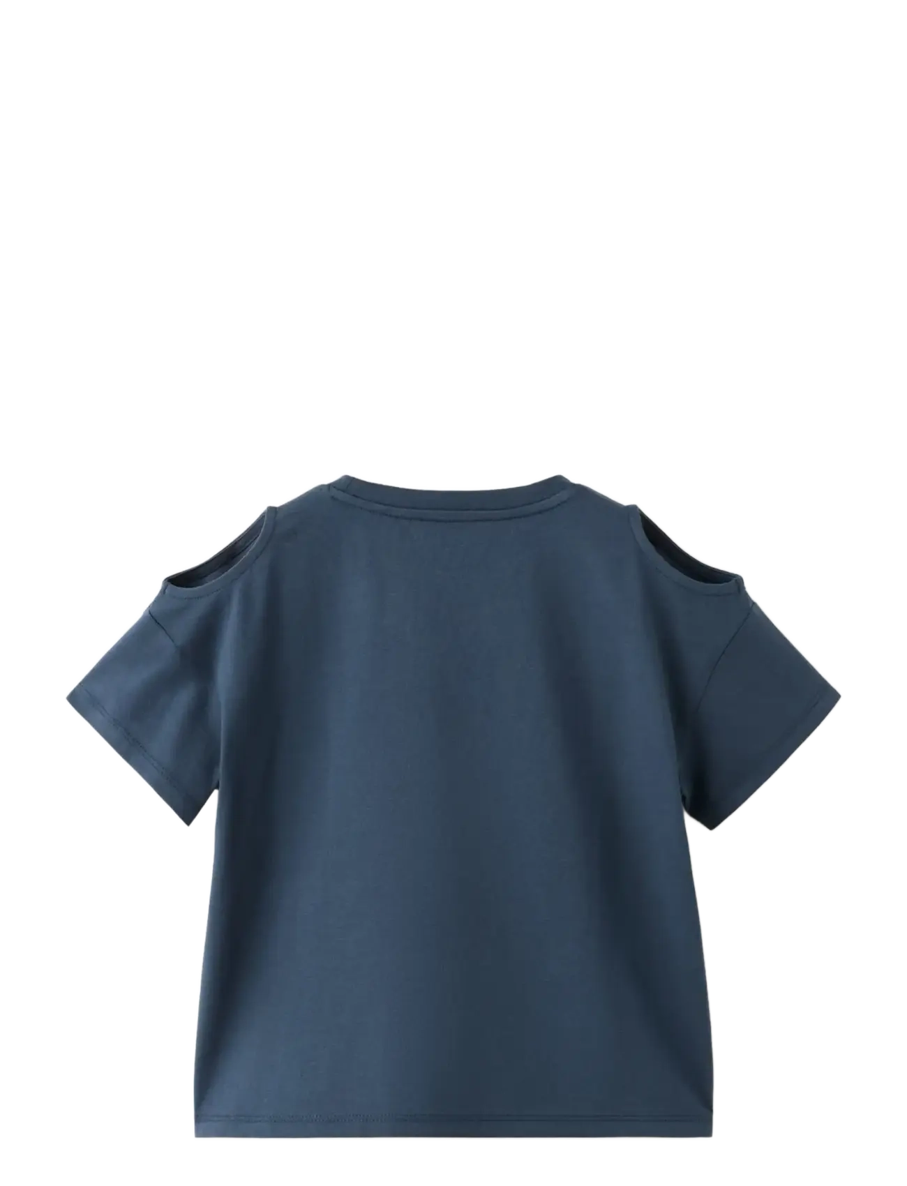 Mango - Off-the-shoulder cotton T-shirt - kortärmade t-shirts - navy - 1