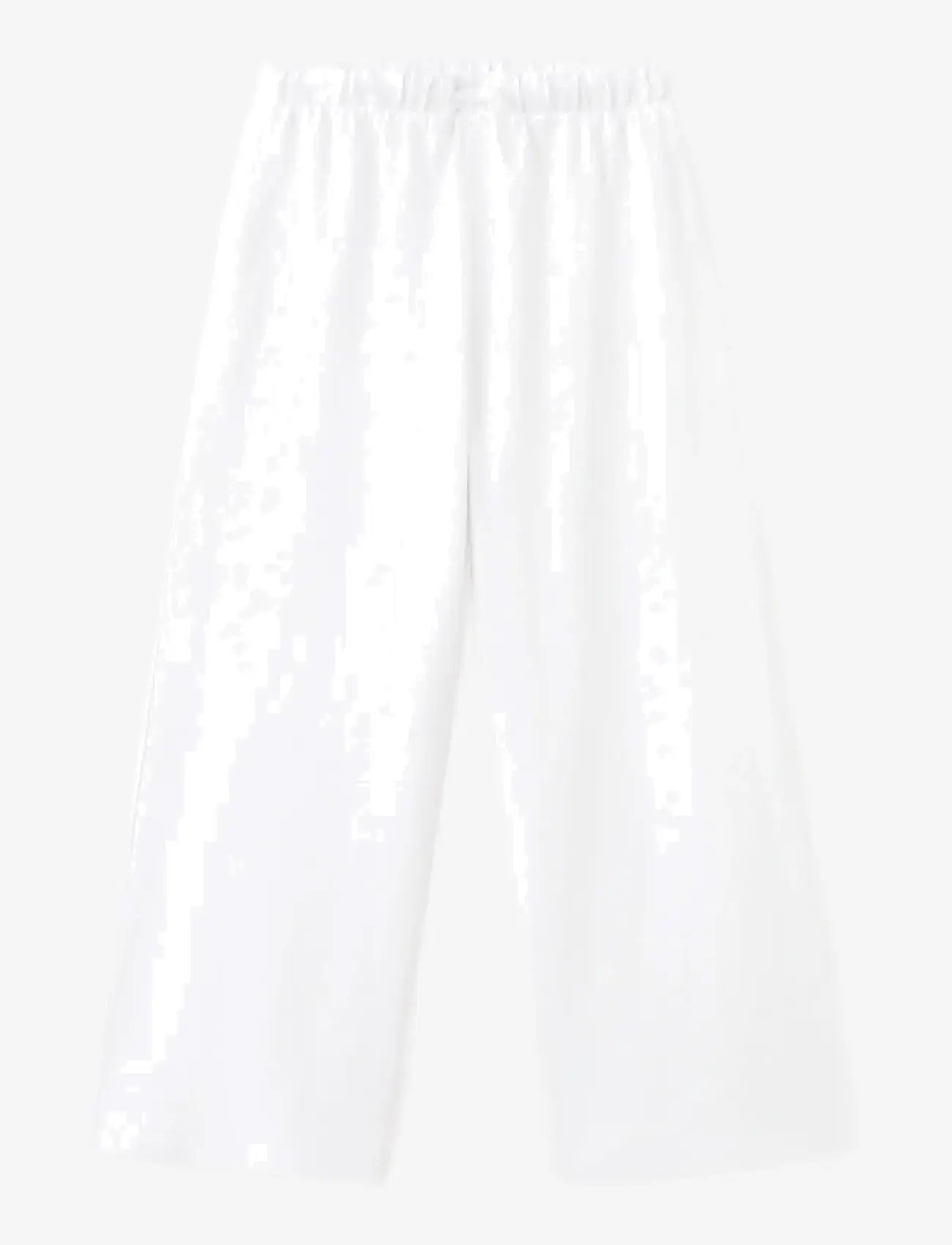Mango - Drawstring cotton trousers - byxor - natural white - 0