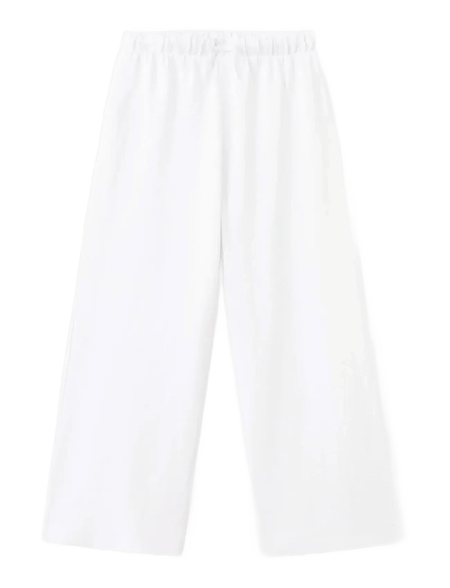 Mango - Drawstring cotton trousers - byxor - natural white - 0