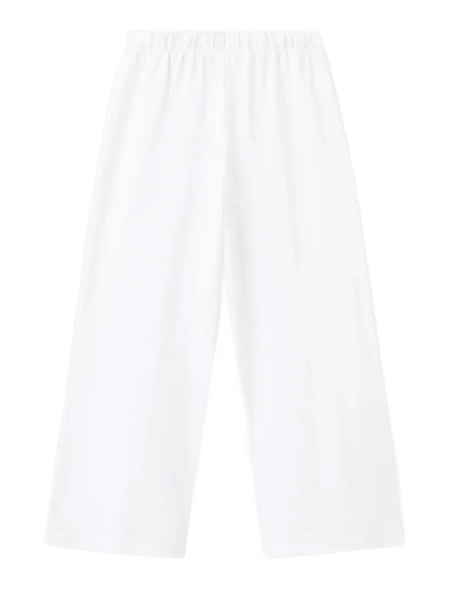 Mango - Drawstring cotton trousers - byxor - natural white - 1