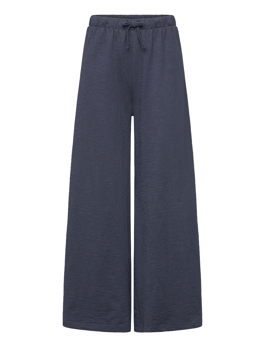 Mango - Drawstring cotton trousers - bukser - navy - 0