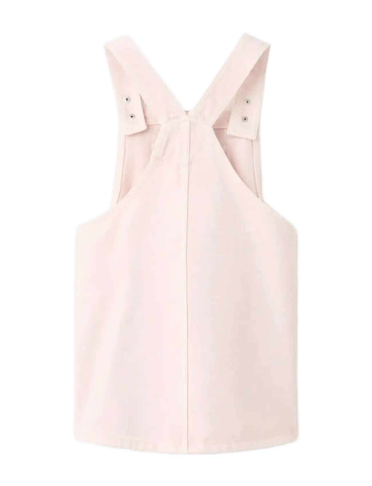 Mango - Short denim pinafore - hängselklänningar - pink - 1