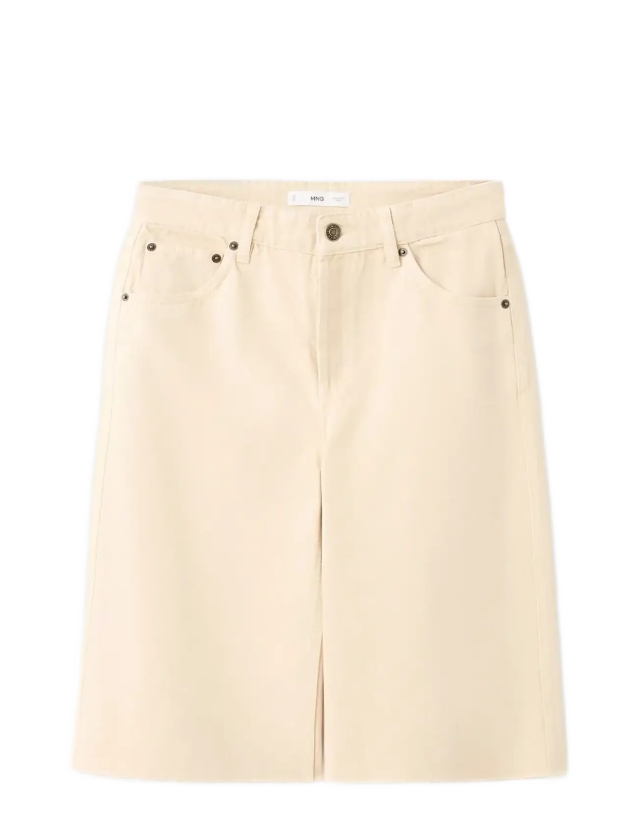 Mango Low-rise denim bermuda shorts - New arrivals - YELLOW / yellow